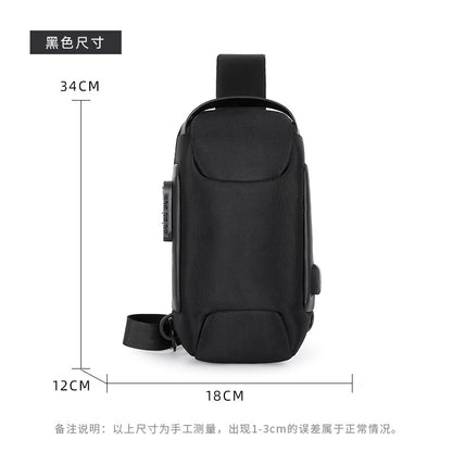 Waterproof Men’s Sling Bag – Crossbody Chest Shoulder Backpack for Travel & Daily Use